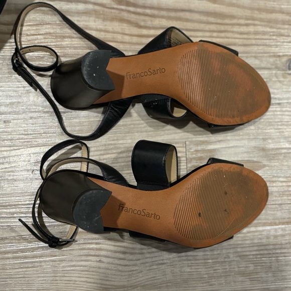 Franco Sarto Haneli block heel in black leather (9) - Picture 8 of 10